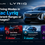 Do the driving modes in cadillac lyriq offer different ranges or battery usages?