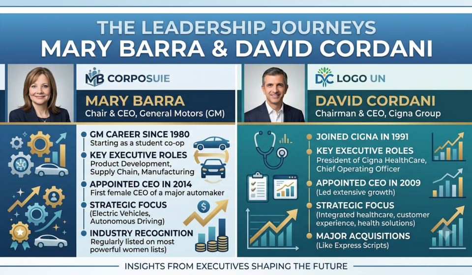 Mary Barra and David Cordani careers
