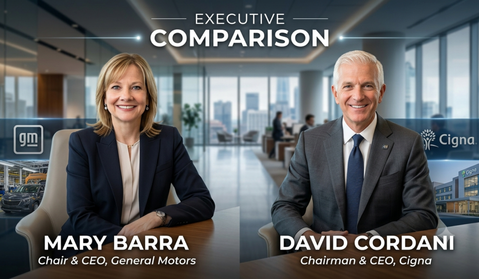 Mary Barra and David Cordani Comparison